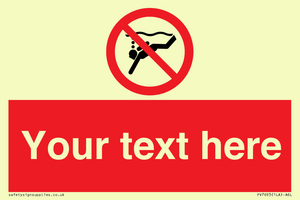 Custom prohibition No sub aqua diving